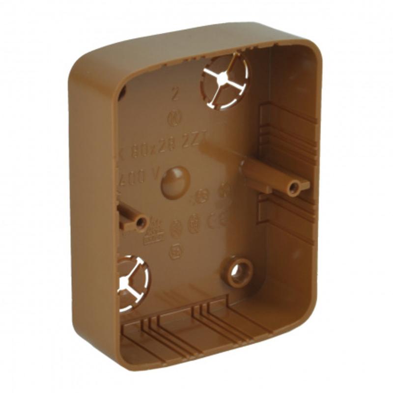 Коробка распределительная LK 80X28 2ZT (I2) 105х81х28 мм (Цвет Дуб темный)